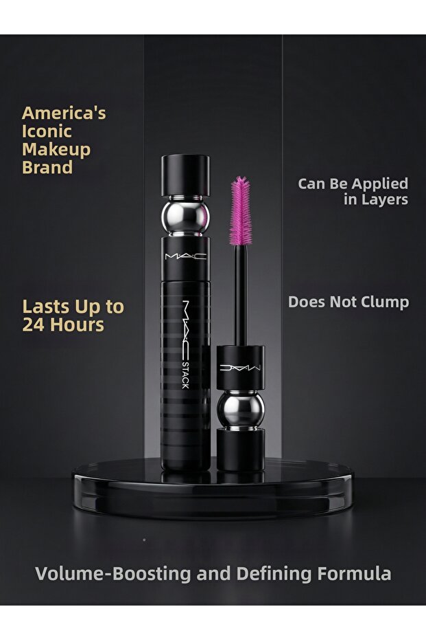 Volumizing Mascara Black Lengthening Mega Brush Non-Clumping Layer by Layer 12 ml