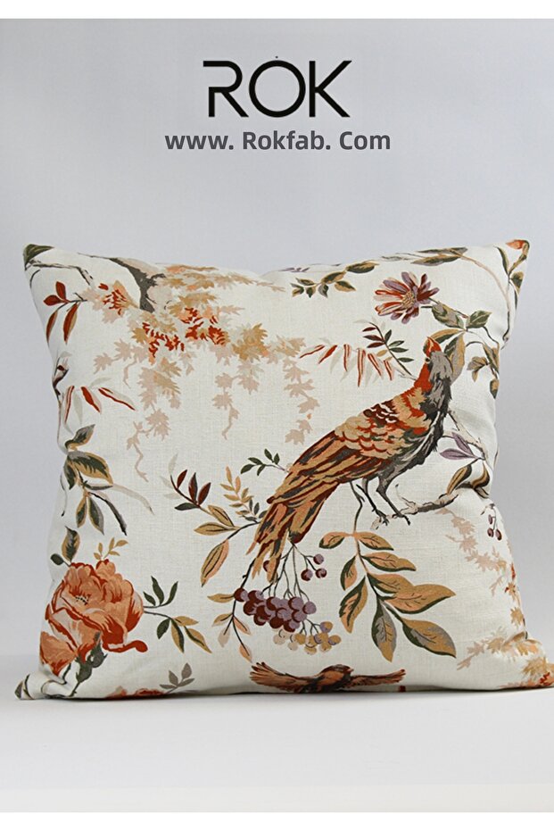 Floral Patterned Throw Pillow Cover 45X45 cm Decorative Pillowcase