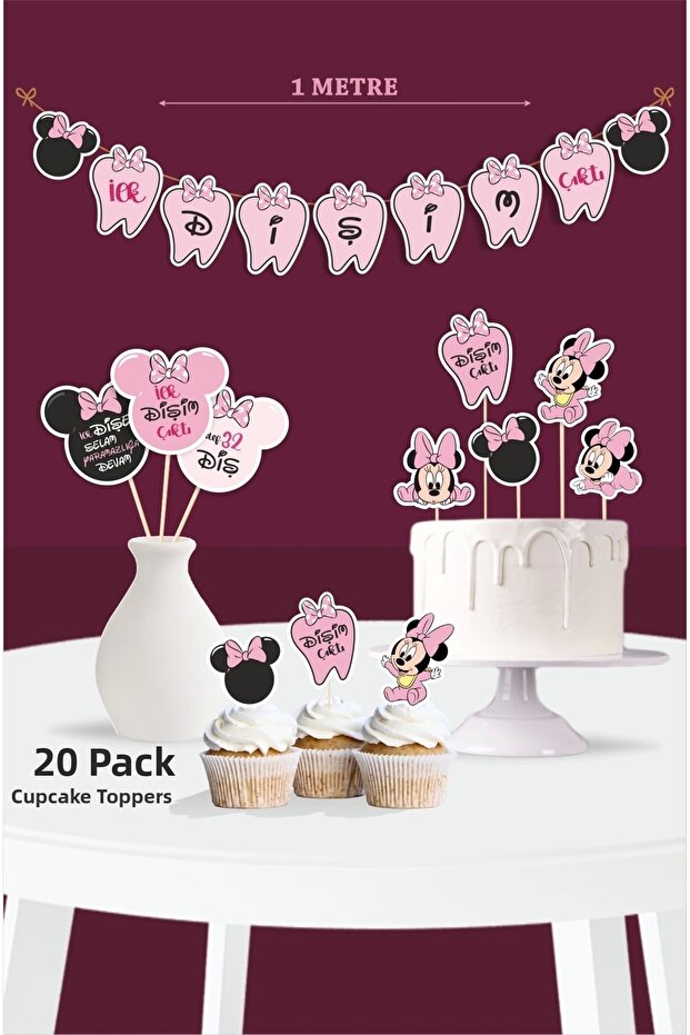 My First Tooth Came Out Pink Minnie Mouse Themed - Tooth Wheat Set