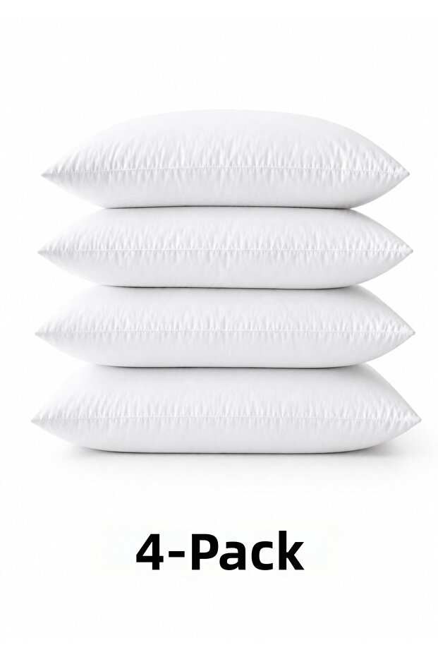 4 Pieces Microfiber Pillow 1000Gr Silicone Fiber Filled 50X70 cm