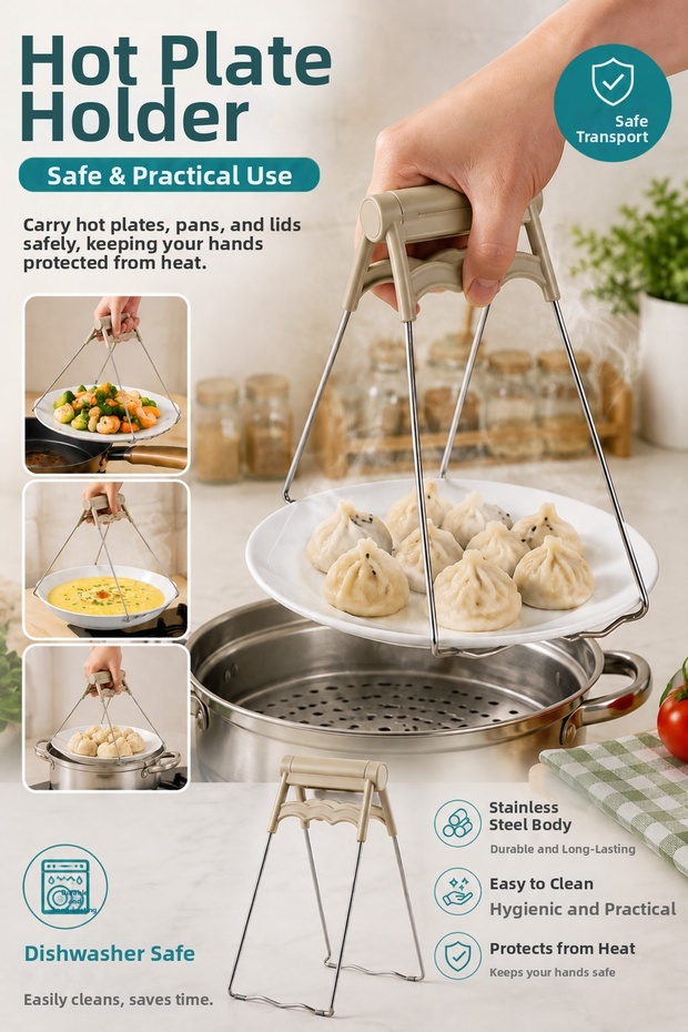 Hot Plate Pot Carrier Steaming Tongs 20cm Ra998