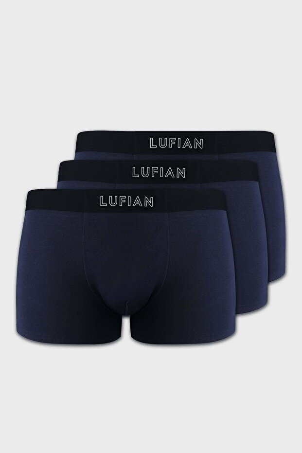 111080035 Mark 3 Pieces Men's Modal Seamless Boxer Dark Blue
