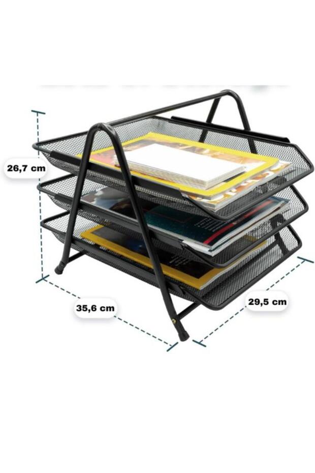 Perfore 3-Tier Black Document Rack - Nd-105 - 6