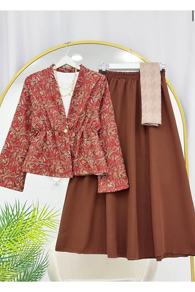 Bohem Patterned Skirt Set - 1