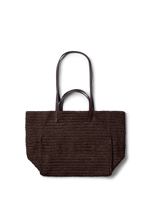 Strohtasche Tote-Look - 3