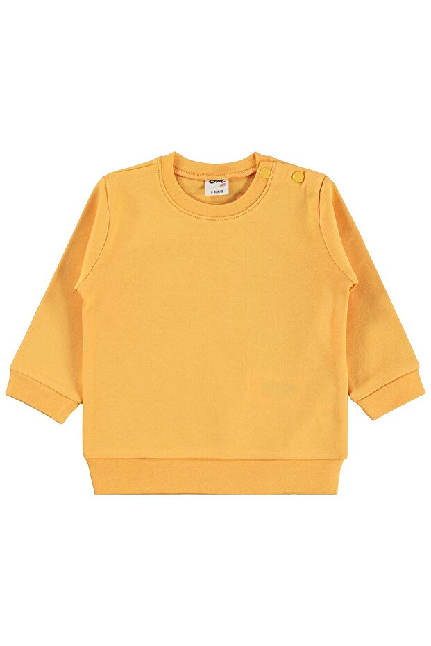 Plain Basic 6-18 Months Sweatshirt - Mustard