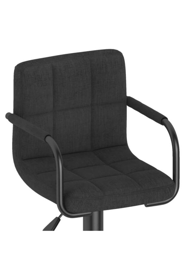 Scaun de bar, negru, material textil - 7