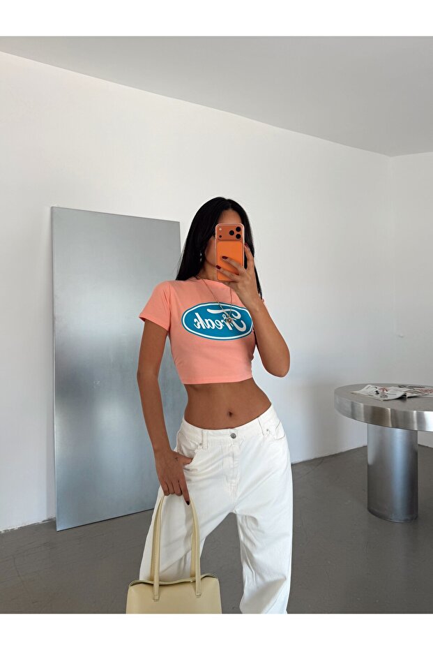 Freak Printed Crop Basic - Pink - 1