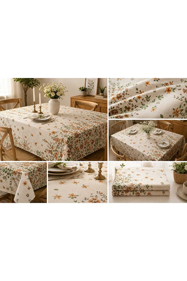 New Pattern Lined Wipeable Hygienic Floral Patterned Oilcloth Pvc Fiber Tablecloth