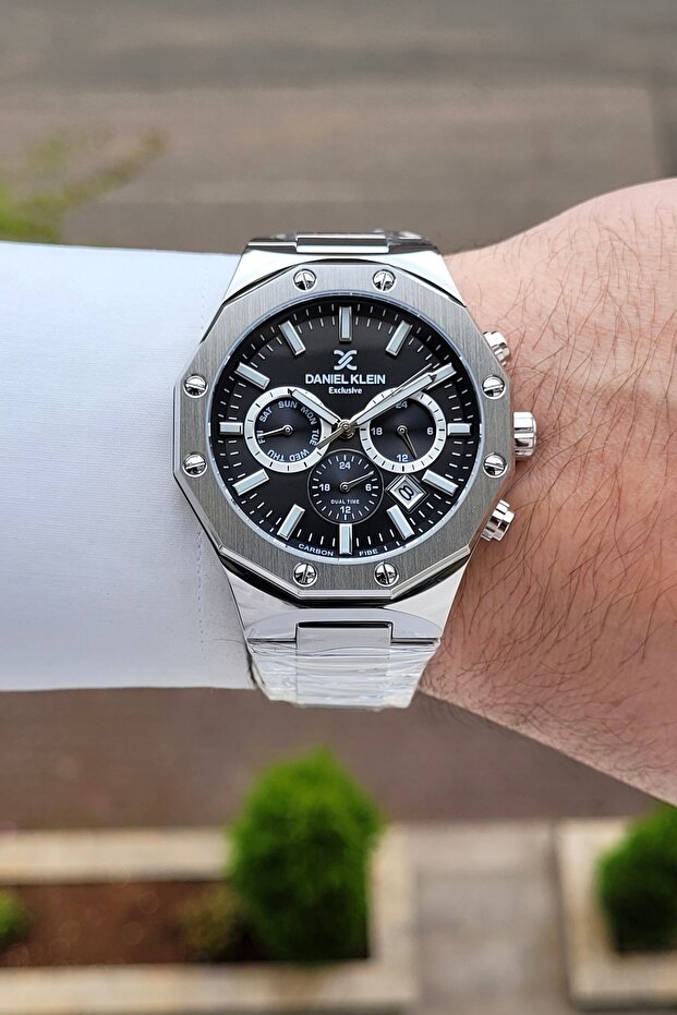 Steel Cord Men's Calendar Wristwatch