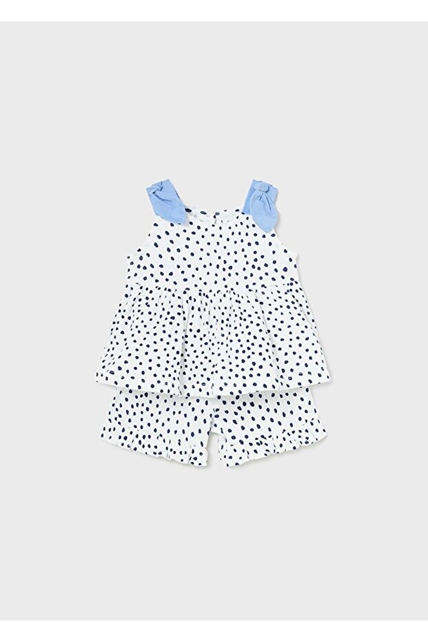 Baby Girl Shorts Set White
