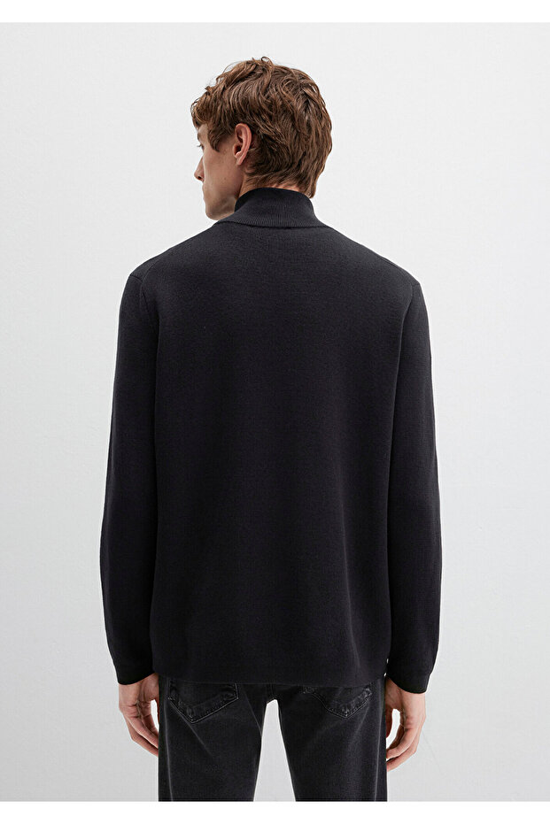 HALF ZIP KAZAK Siyah - 5