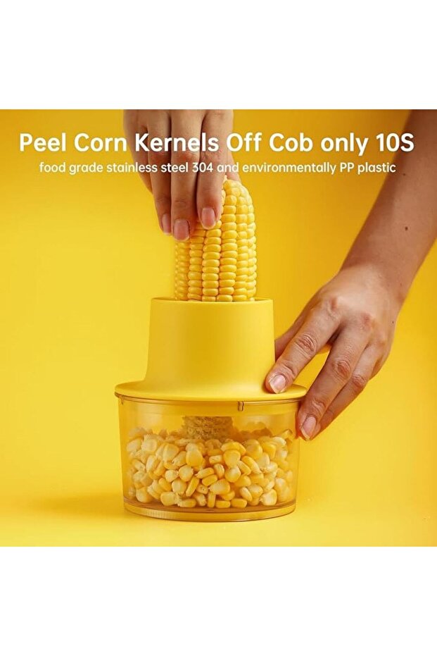 Corn Stripper & Peeler Tool with Bowl, Quick Corn Kernel Cutter for Cob Shucking, Kitchen Gadget