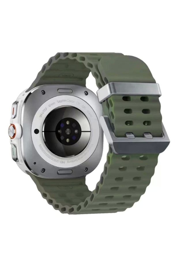 Watch 7 ultra kr417 rug silicone strap dark green