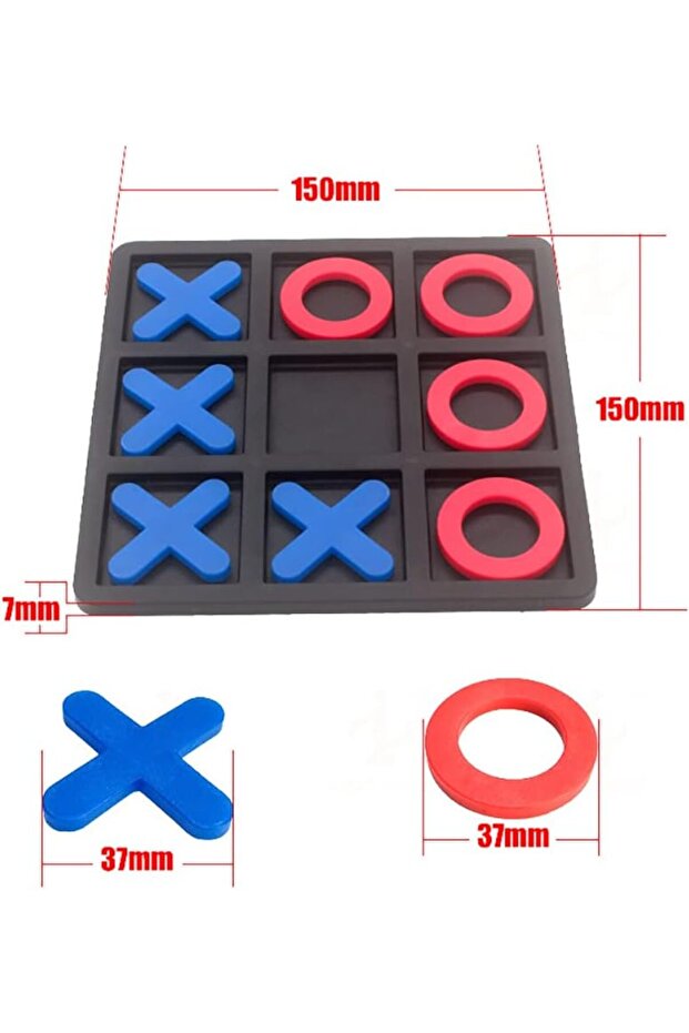 Tic Tac Toe Family Board Game, Classic Table Game for Kids and Adults