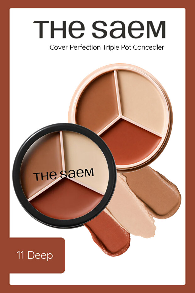 The Saem Cover Perfection Triple Pot Concealer 11 Deep
