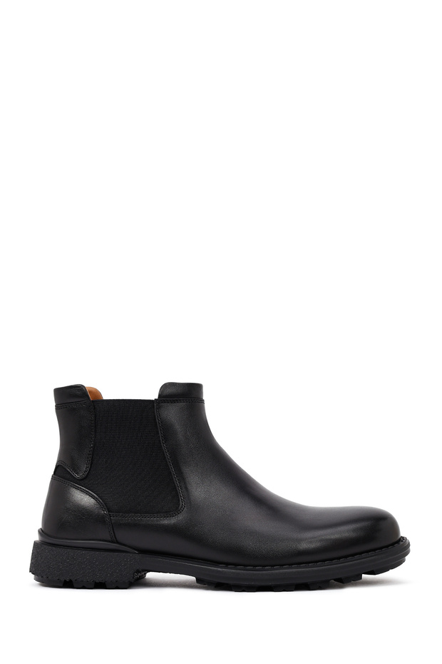 Men's Black Leather Chelsea Boots 25Wfd694018