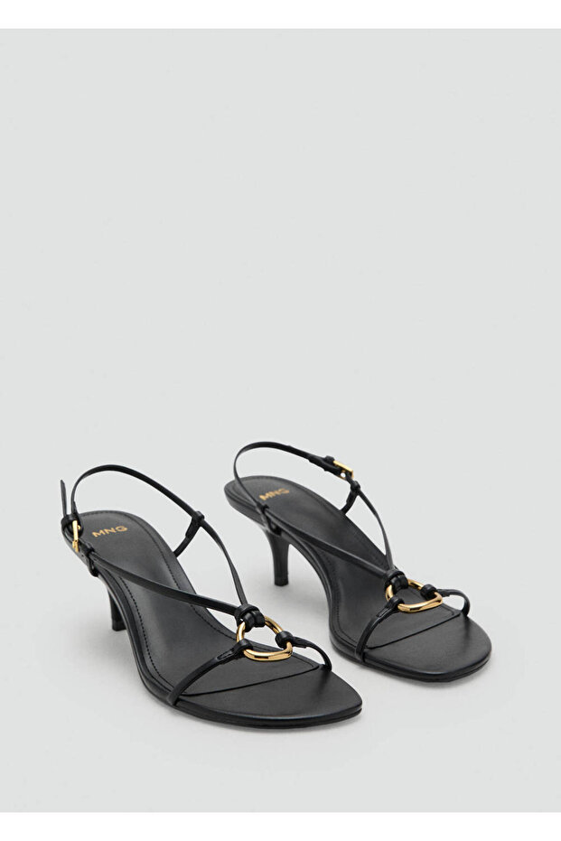 Ring Detailed Heel Sandals