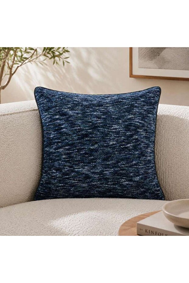 Austin Textured Down Alternative Filled Cushion 60x60cm Indigo Blue