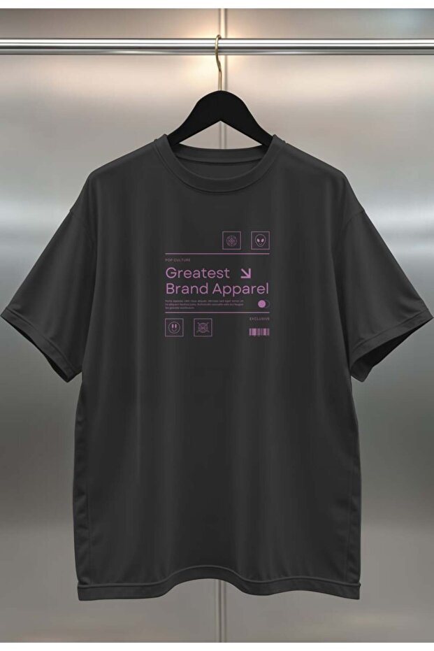 Apparel Digital Printing Black and White Oversize Unisex T-Shirt
