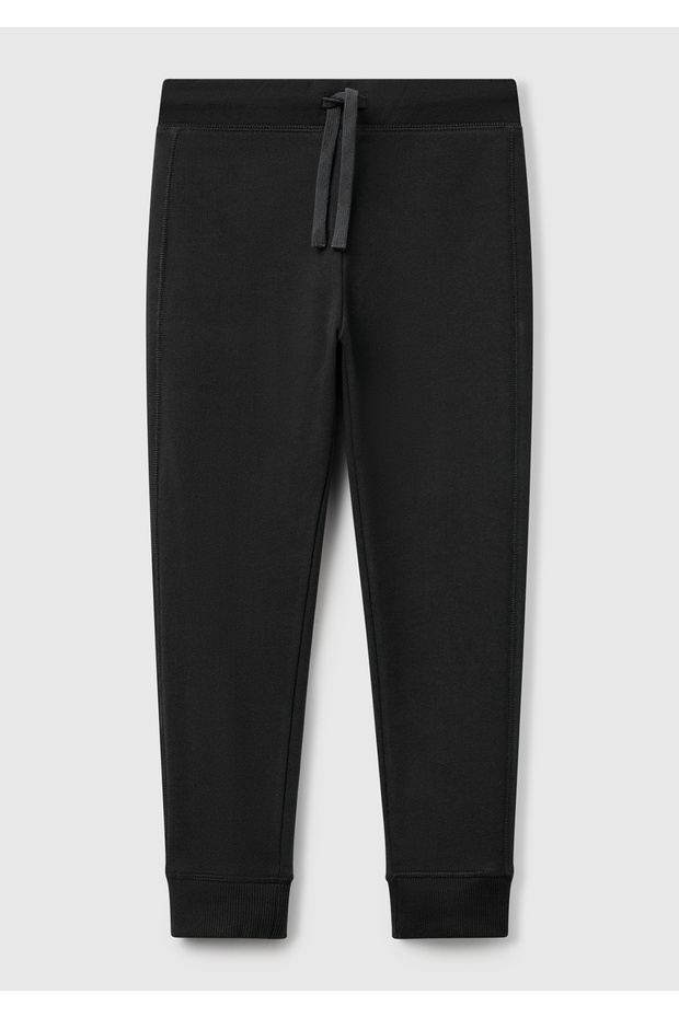 Boys' black back pocket sweatpants with logo