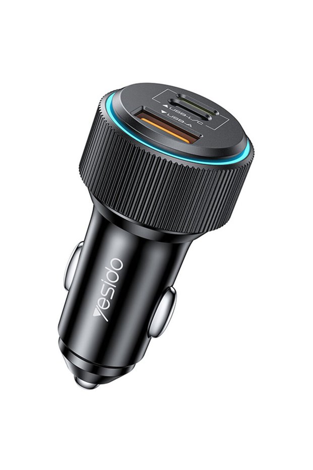 Cablu Type-C la Lightning 1xUSB-A + 2xUSB-C 35W Negru