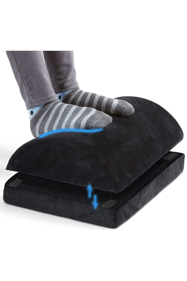 Visco Footrest Cushion, Ergonomic Adjustable Foot Brace with Massage Point, 42X28,5X17Cm