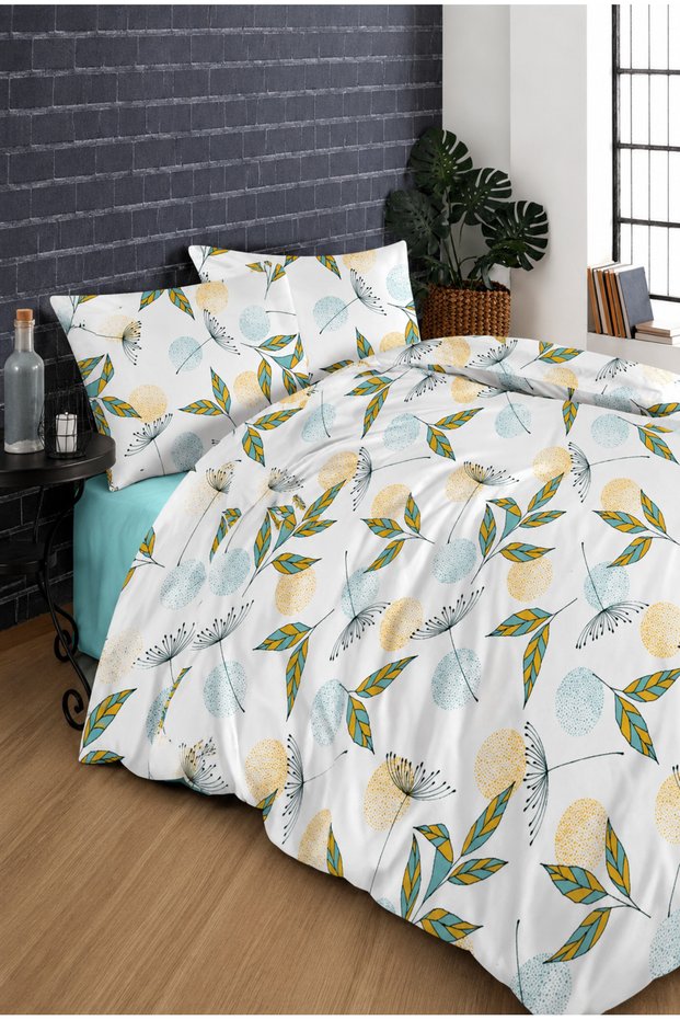 Flannel Flannel Winter Duvet Cover Set 100% Cotton Elicia Double Size