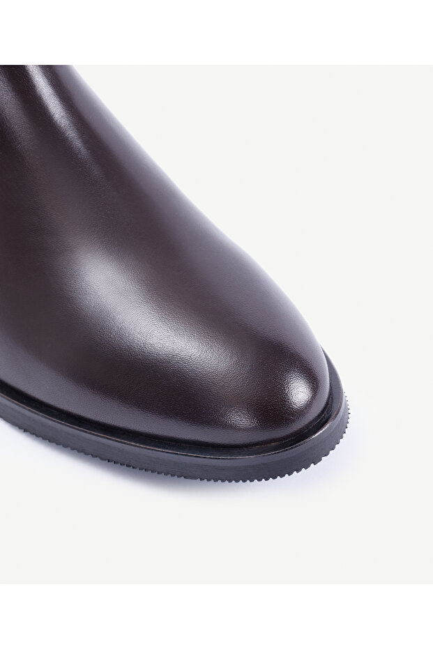 Soft Leather Flat Boots - 2