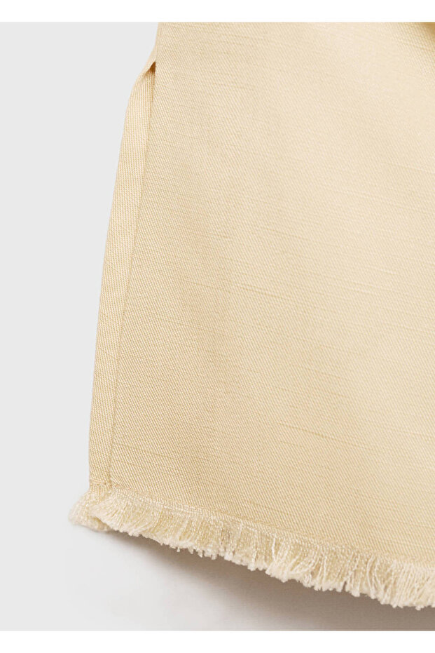 Linen Blend Strapless Blouse - 5