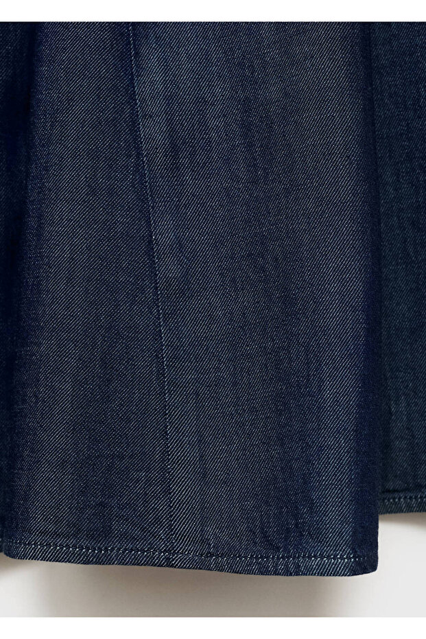 Fustă din denim plisată - 5