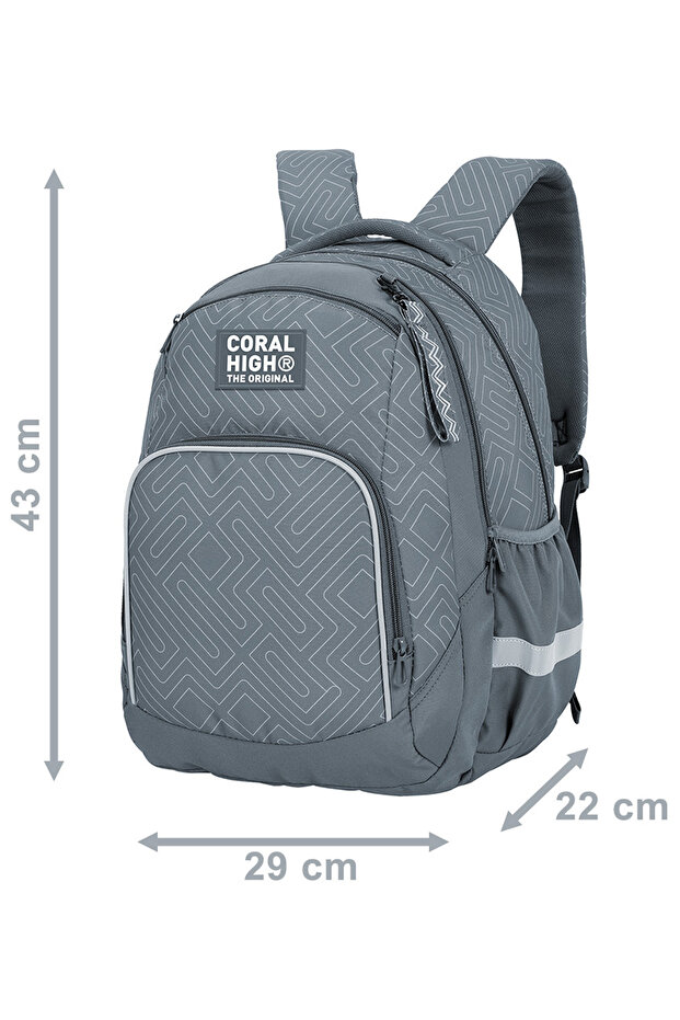 Geometric Patterned School Backpack 24450 - 5