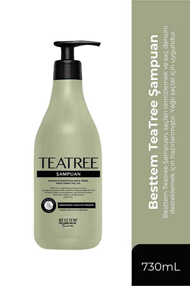 Teatree Sulfate-Free Shampoo 730 ml Sebum Balancing Tea Tree Care for Oily Hair