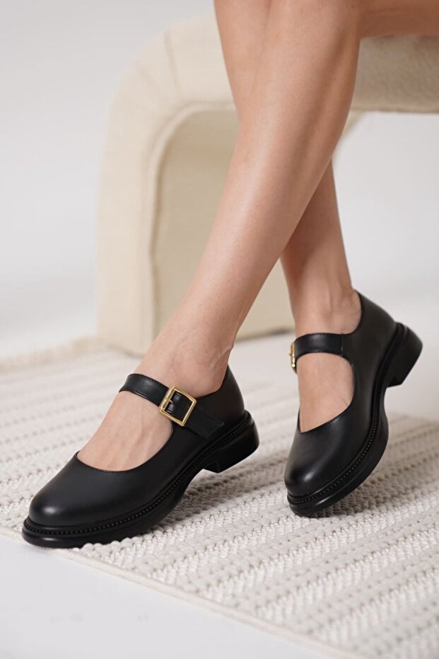 Black daily mary jane shoe tr09ms01d