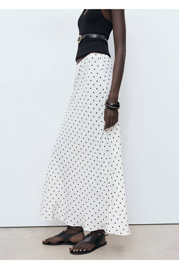 Polka Dot Pattern Long Skirt