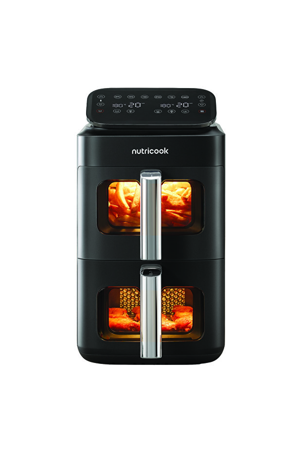 Dual Basket Vertical Air Fryer with Window