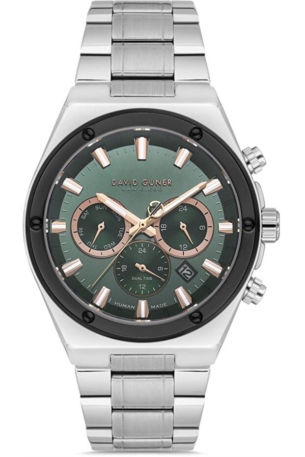 Dg-9036Ga-J10 Functions Active Calendar 3 Atm Water Resistant Metallic Color Men's Wristwatch