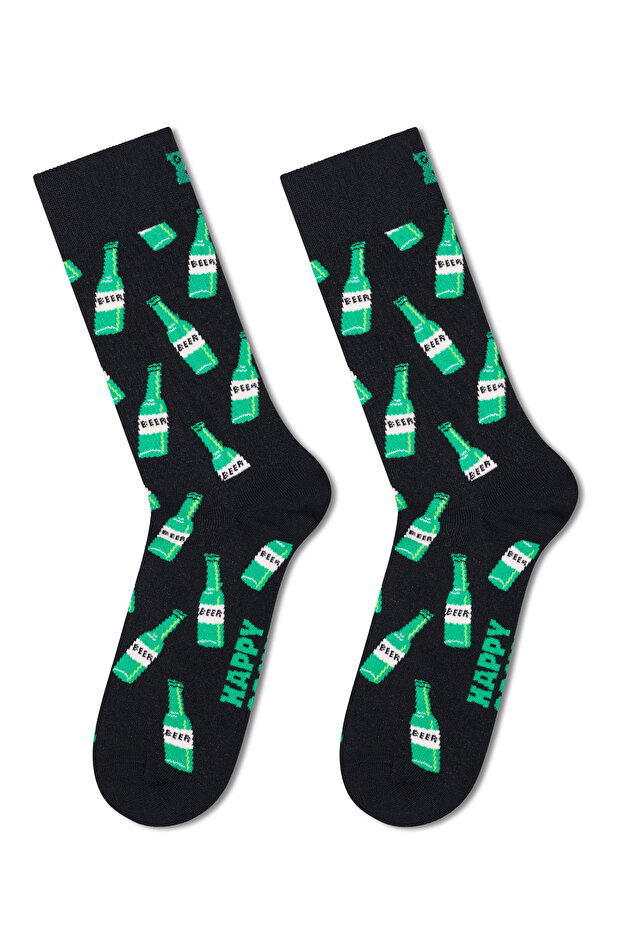 جوارب Happy Socks للرجال من القطن باللون الأسود P004500