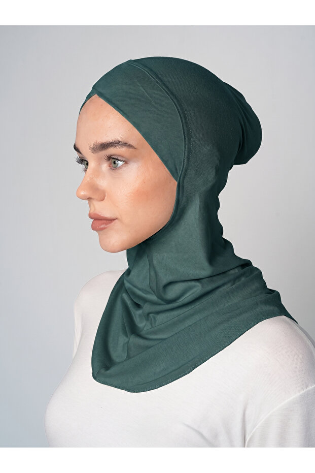 Cross Hijab Neck Collar Bonnet - Emerald - (St232), (Id 3423221)
