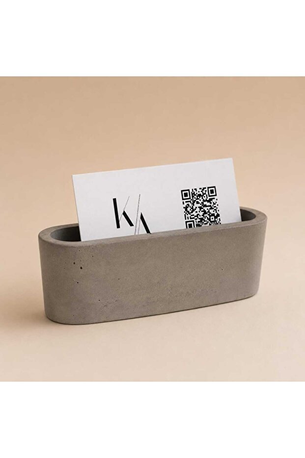 Gray Concrete Business Card Holder