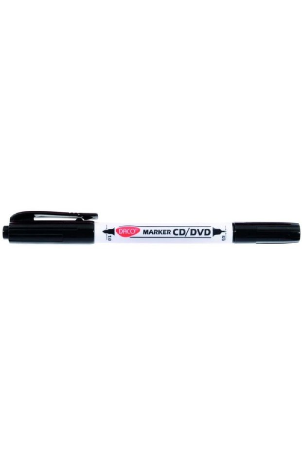 Marker CD/DVD Daco 2 Capete, Negru