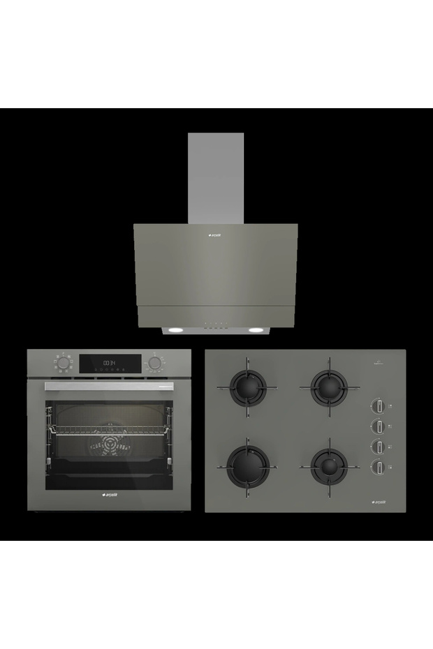 Inox Çizgi Ankastre Set