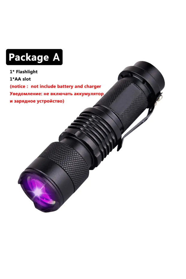 مصباح يدوي SK68 UV LED UV مصباح يدوي محمول 395 نانومتر ضوء أسود طول موجي مصباح يدوي بنفسجي Pet Uri