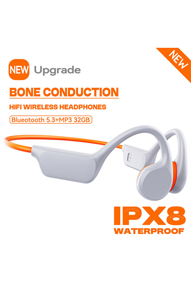 X7 WhiteOrange New True Bone Conduction IPX8 Waterproof Swimming Headphones Wireless Earphone Blue