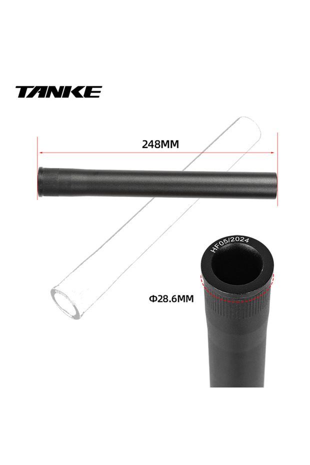 Black Straight 1pcs TANKE Aluminum Alloy Mountain Bicycle Front Fork Head Tube Air Front Suspension