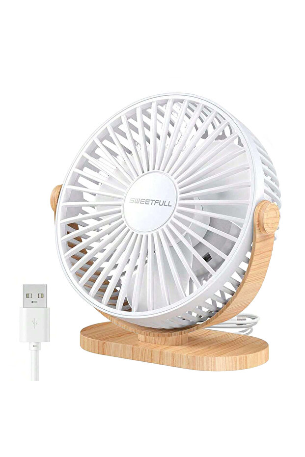 White high quality USB Fan Portable Desktop Wall Mounted Mini Electric Fan Mute 3 Speed Adjustment A