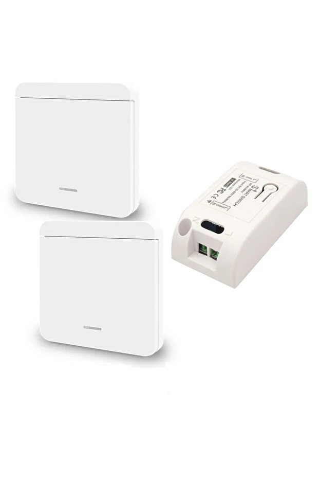 مفتاح حائط لاسلكي 1gang 2Switchs rf 86 بتردد 433 ميجاهرتز، يعمل بجهد 110 فولت/220 فولت تيار متردد، مفتاح أمان للحائط.