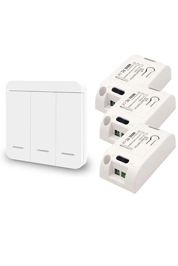 مفتاح حائط لاسلكي 1gang 3Switchs rf 86 بتردد 433 ميجاهرتز، يعمل بجهد 110 فولت/220 فولت تيار متردد، مفتاح أمان للحائط.