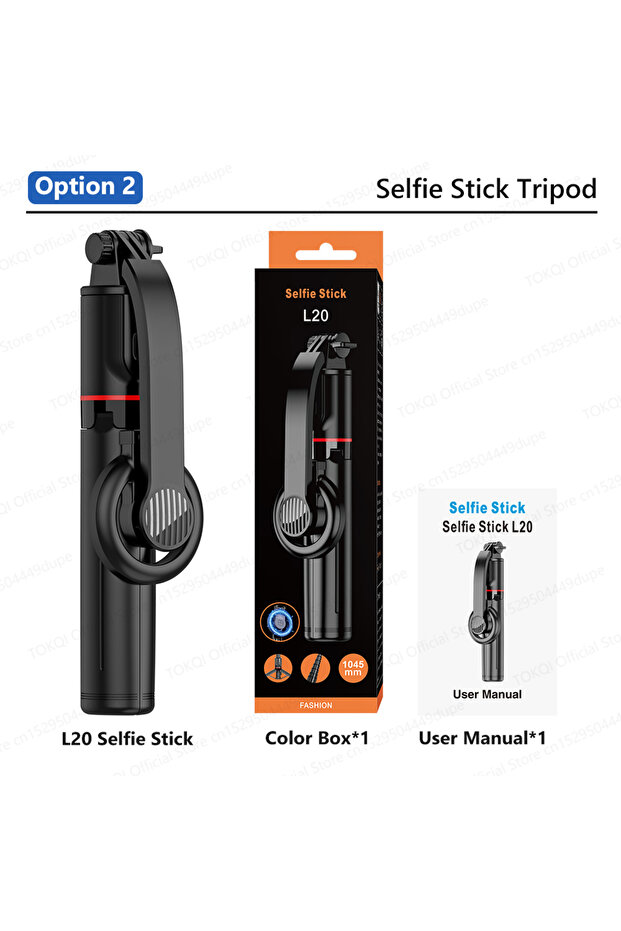 Option 2 TOKQI Tripod Magnetic Phone Holder Extendable Selfie Stick for Smartphone Shooting Vlog wit