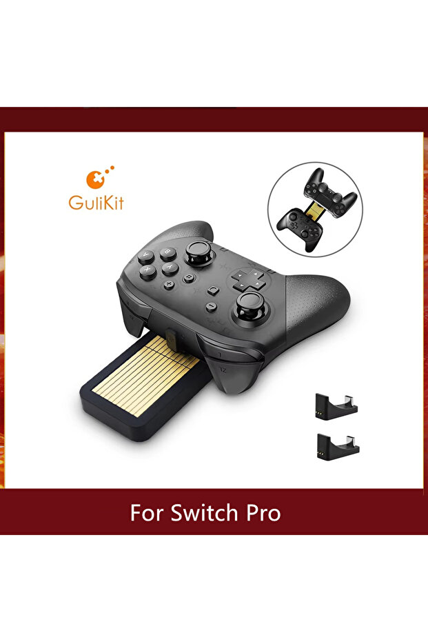 قاعدة شحن مزدوجة عالمية من GuliKit لوحدات تحكم Switch Pro و PS5، متوافقة مع Gulikit KK